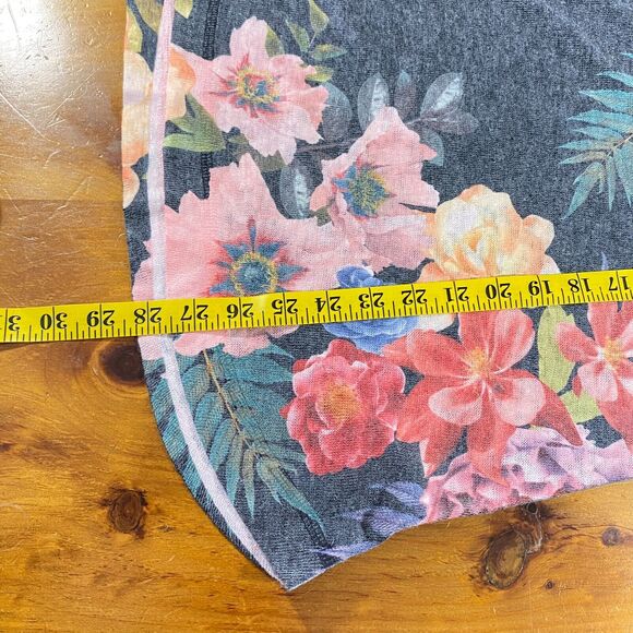 Soft Surroundings Midnight Blooms Womens Floral Sweater Lightweight V-Neck Sz PS - Picture 6 of 13